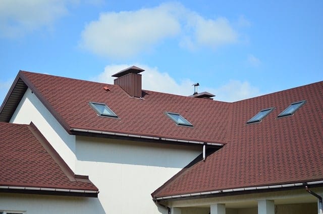 Red shingled cottage roof