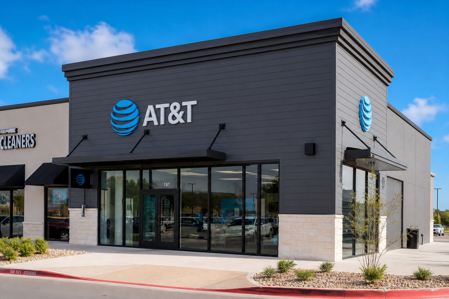 Renovated commercial storefront exterior