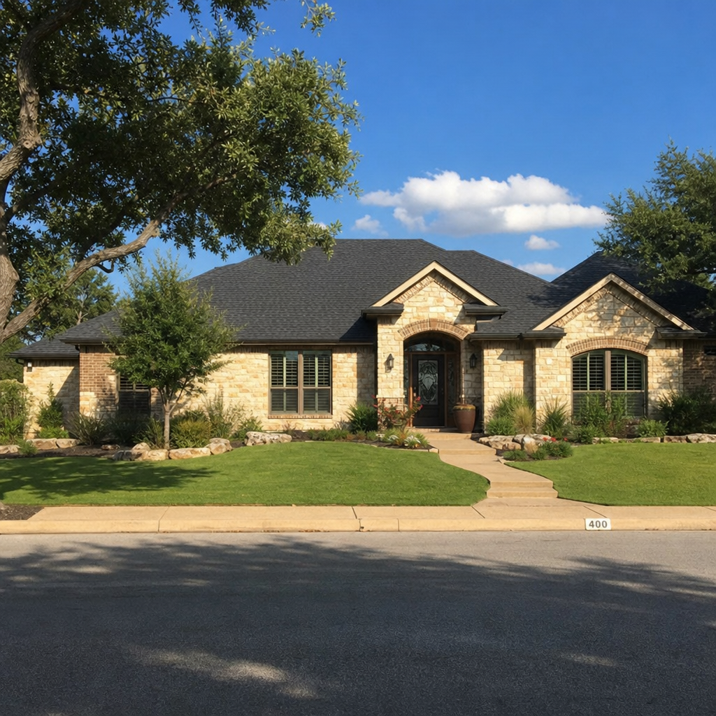 Beautiful new roof on a Texas Hill Country home