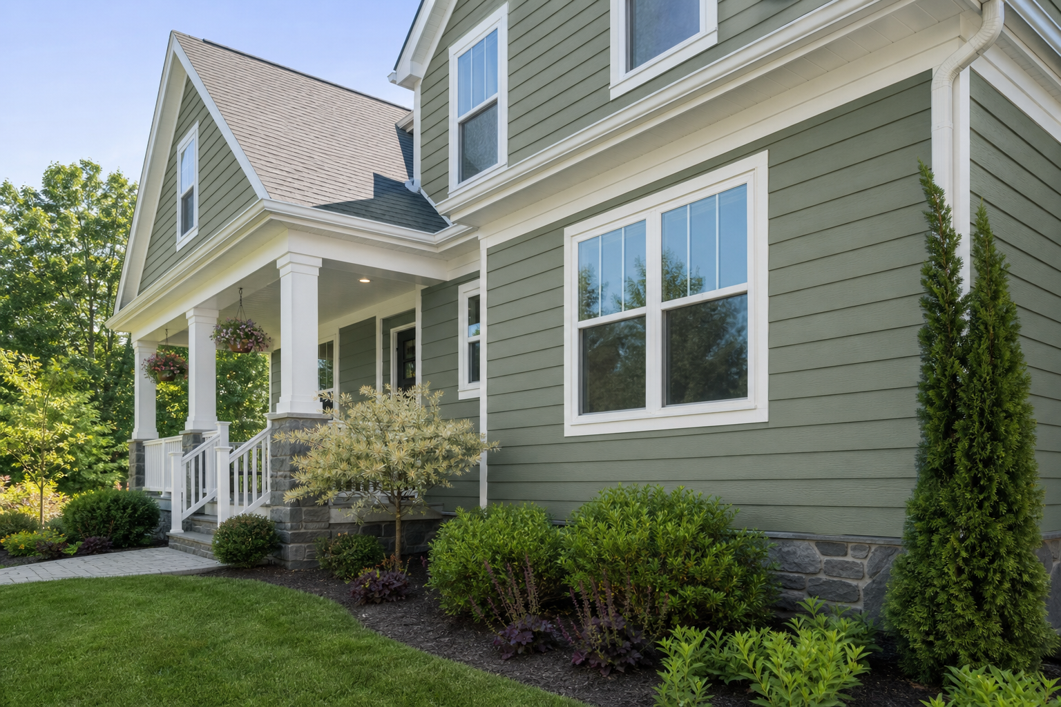 Premium vinyl siding on a home