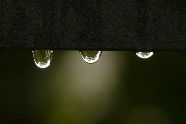 Water drops indicate a leaking roof.