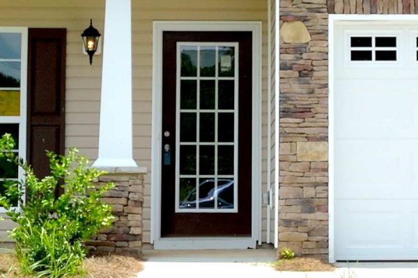 A French door at the entrance to a home