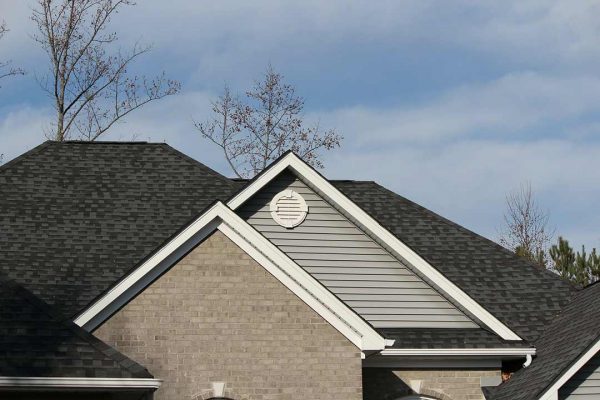 A house with a brand new roof