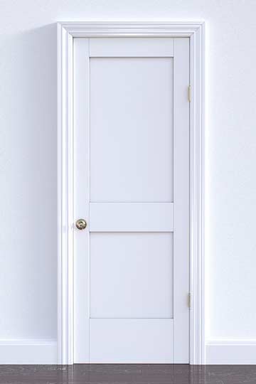 a white panel door