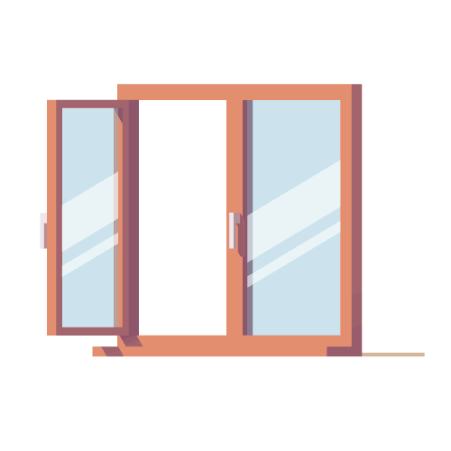 Illustration of a casement window