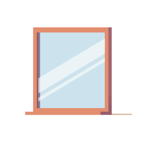 Illustration of a picture window