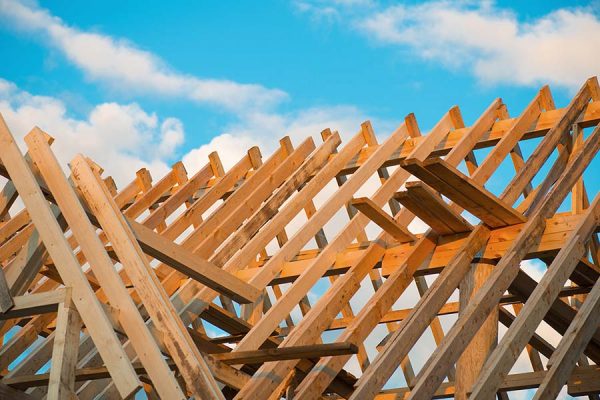 Wooden Rafters installed by a San Marcos roofer