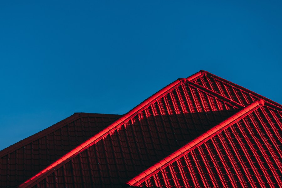 steel roofing material on a roof